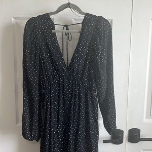 H&M Polka-dot long sleeve Maxi Dress